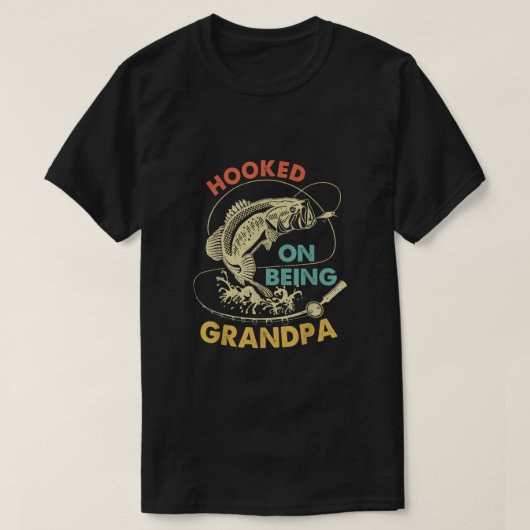Mannen die op opa Gevist zijn vaderdag F T-shirt (Design voorkant)