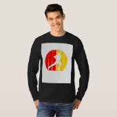 Mannen die pap als een gewone pap runnen, maar koe t-shirt (Voorkant volledig)