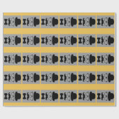 Mannen die Pet van Bowler, bril, snor, pakken Cadeaupapier (Vlak)