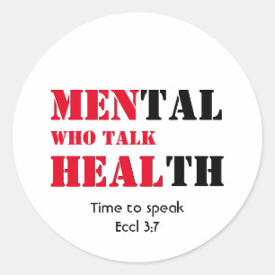 MANNEN DIE PRATEN HEAL Mental Health Aangepaste te Ronde Sticker