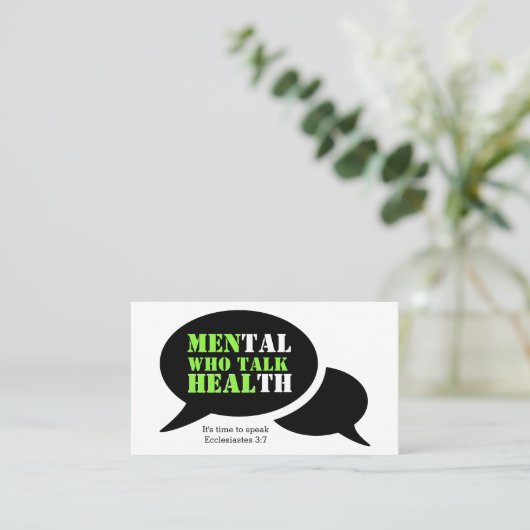 MANNEN DIE PRATEN HEAL | Schrift | Geestelijke gez Visitekaartje (Staand voorkant)