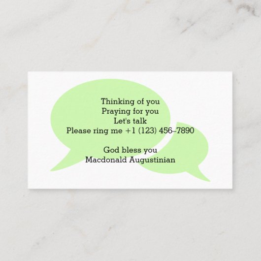 MANNEN DIE PRATEN HEAL | Schrift | Geestelijke gez Visitekaartje (Achterkant)