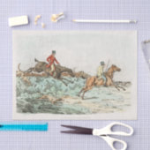 Mannen die tijdens het jagen van het Sporteren sle Tissuepapier (Craft)