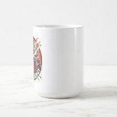 Mannen die van koffie houden magische mok (Midden)