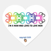 MANNEN DIE VAN MANNEN HOUEN HART STICKER (Voorkant)