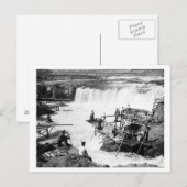 Mannen die vissen op Celilo-Herfsten Foto Briefkaart (Voorkant / Achterkant)