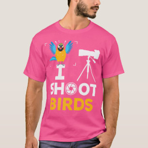 Mannen die vogels schieten - Grappige fotograaf vo T-shirt