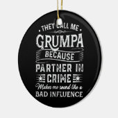 Mannen die ze me Grumpa T-shirt kerstvaders noemen Keramisch Ornament (Links)