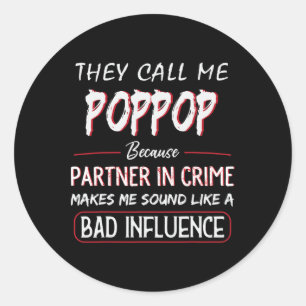 Mannen die ze me oppoppen omdat partner in misdaad ronde sticker
