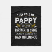 Mannen die ze me Pappy Papa Funny Idea Vader noeme Fleece Deken (Voorkant)