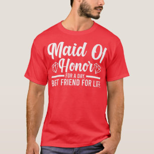 Mannen dienstmeid voor een dag bruid team t-shirt