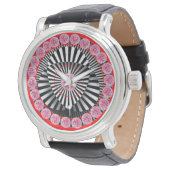 Mannen  digitaal horloge Zwart leren riem wa (Gekanteld)