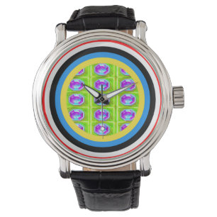 Mannen  digitaal horloge Zwart leren riem wa