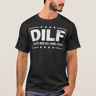 Mannen DILF Betrokken bij het houden van vader Pap T-shirt