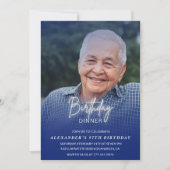 Mannen Diner Foto Navy blauw 97e verjaardag Kaart (Voorkant)