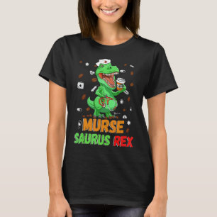 Mannen Dinosaur Scrub Nurse Life Coffee Rn Murse N T-shirt