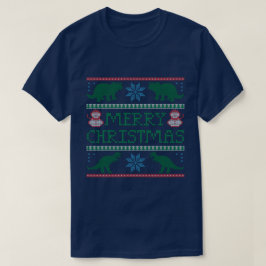 Mannen Dinosaur Ugly Christmas Sweater T-shirt