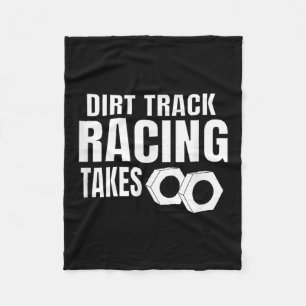 Mannen Dirt Track Racing Funny Race Quote Sprint C Fleece Deken