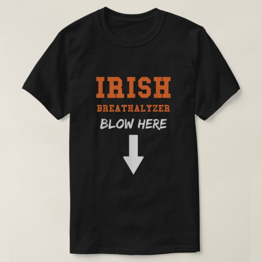 Mannen Dirty Irish Breathalyzer Adult St Patricks  T-shirt (Design voorkant)