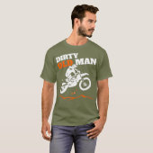 Mannen Dirty Oud Man  Dirt Bike Funny T-shirt (Voorkant volledig)