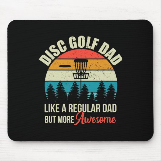 Mannen Disc Golf Basket Citaat Grappige Disc Golf Muismat (Voorkant)