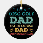 Mannen Diskus golf pa als een normale vader, behal Keramisch Ornament (Achterkant)