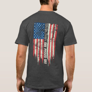 Mannen Distressed Amerikaanse vlag Wij het volk T-shirt