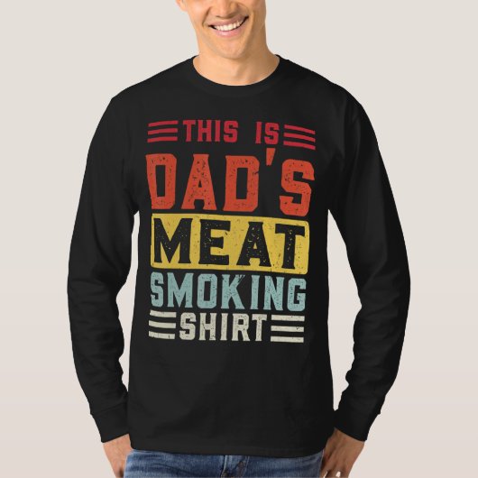 Mannen Dit is het vlees van papa dat Grilling rook T-shirt (Voorkant)
