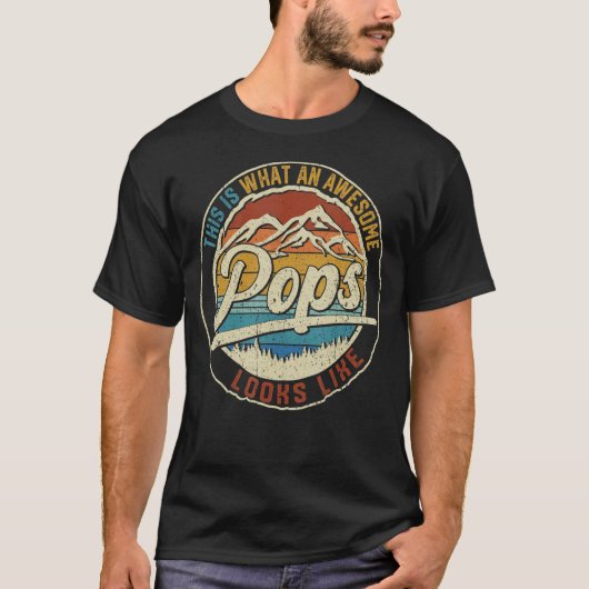 Mannen Dit is hoe een Geweldige Pop eruit ziet als T-shirt (Voorkant)