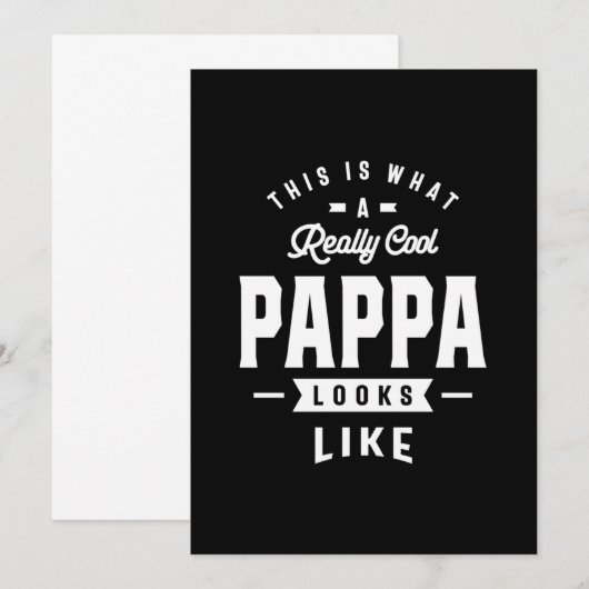 Mannen dit is wat een echte Cool Pappa Gift Kaart (Voorkant / Achterkant)