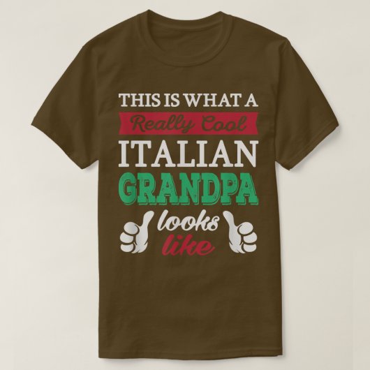 Mannen dit is wat een echte klote Italiaanse opa L T-shirt (Design voorkant)