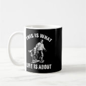 Mannen Dit is wat er leeft over vader zoon snowboa Koffiemok (Links)