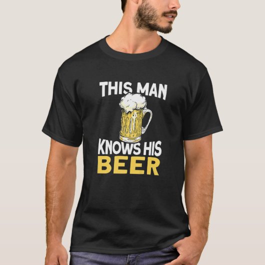 Mannen Dit Man kent zijn bierbrouwerij IPA Craft B T-shirt (Voorkant)