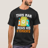Mannen dit Man kent zijn detergenten school gewoon T-shirt (Voorkant)
