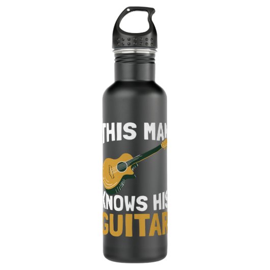 Mannen Dit Man kent zijn gitaarspeler muzikant Waterfles (Voorkant)