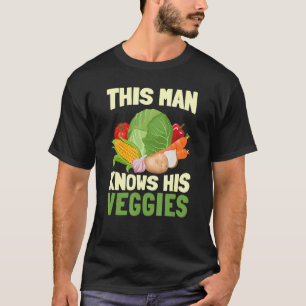 Mannen Dit Man kent zijn vegetgies Vegetable Organ T-shirt