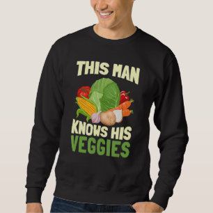 Mannen Dit Man kent zijn vegetgies Vegetable Organ Trui