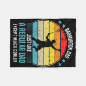 Mannen Dminton Dad Funny Dminton Lover Gezegde Fleece Deken (Voorkant (Horizontaal))