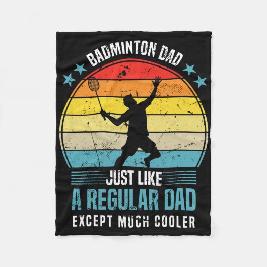 Mannen Dminton Dad Funny Dminton Lover Gezegde Fleece Deken (Voorkant)