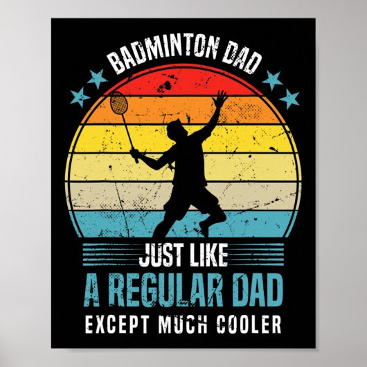 Mannen Dminton Dad Funny Dminton Lover Gezegde Poster (Voorkant)