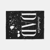 Mannen Dminton Dad Game Day Grootste Fan Trotse Ou Fleece Deken (Voorkant (Horizontaal))