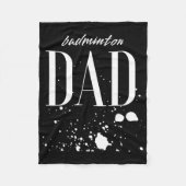 Mannen Dminton Dad Game Day Grootste Fan Trotse Ou Fleece Deken (Voorkant)