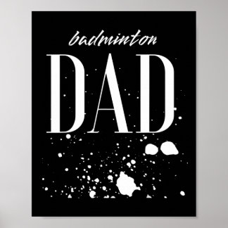 Mannen Dminton Dad Game Day Grootste Fan Trotse Ou Poster