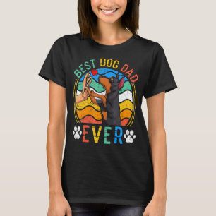 Mannen Doberman Best Dog Dad Oog Dog T-shirt
