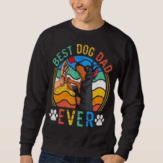 Mannen Doberman Best Dog Dad Oog Dog Trui (Voorkant)