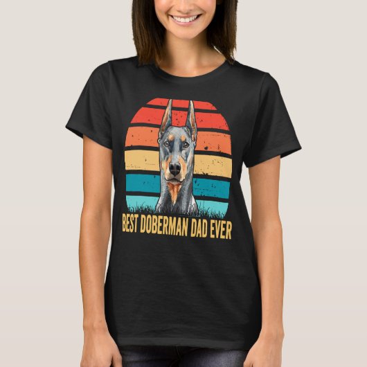 Mannen Doberman Dog Dad Beste Doberman Vader Ooit T-shirt (Voorkant)