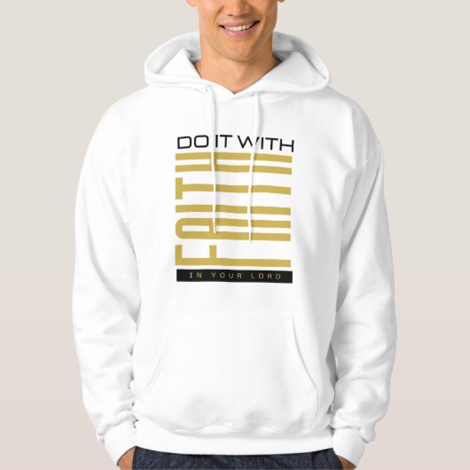 Mannen Doe het met het Bijbelse geloof Hoodie (Voorkant)