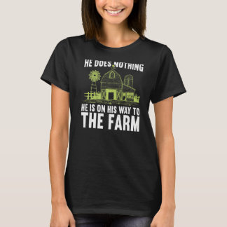Mannen doet hij niets wat hij op weg naar het Boer T-shirt