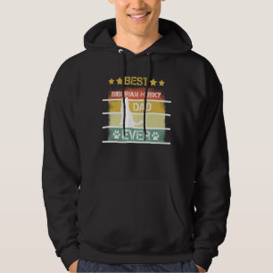Mannen Dog Beste Siberische Husky Pap Oop Pupp Hoodie