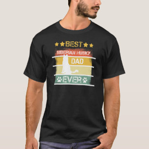 Mannen Dog Beste Siberische Husky Pap Oop Pupp T-shirt